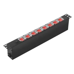 1U 19″ Rackmount PDU US Type Outlets Overload Protection 15A Switched PDU Power Distribution Units