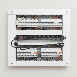 1U Germany/Universal Type Rack PDU Horizontal Installation Power Strip Power Distribution Unit 6 Sockets 10A 250VAC Indoor Use