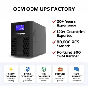 1kva Pure Sine Wave Online UPS for Computer