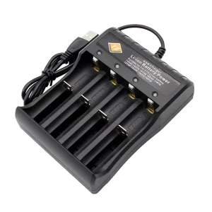2 4 6 Slot USB Smart Charger 14650 18350 18500 18650 AA AAA Rechargeable Li ion Lithium Battery Charger 3.7V 500mA 4.2V with LED