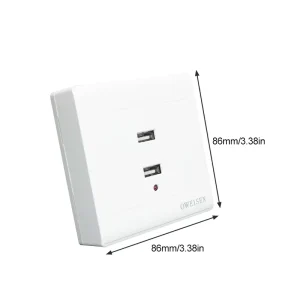 2/4-Port USB Wall-Mount Charging Socket 36V/220V to 5V