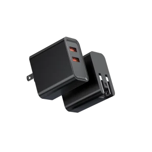 2-Port USB Charger 9V 2A 12V 2.5A 30W USB-A Laptop and Phone Wall Travel Charger
