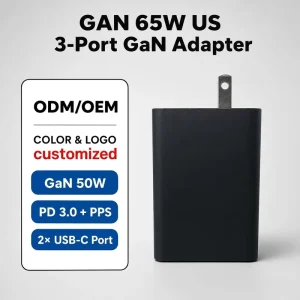 2 Type C 1 USB A Multi Port GAN 65W PD25W QC15W Charger Plug Power Adapter Mobile Phone Laptop Portable Use Tablets Tablet