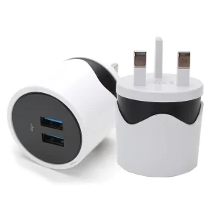 2 USB Universal Travel Adapter V8 Android Micro USB Smart Mobile Phone USB Wall Charger with Cable UK US EU