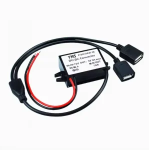 20-72V to 5V Step DC-DC Converter 24V 36V 48V 60V 5V 3A 15W USB Output Power Adapter Off Board Voltage Buck Regulator