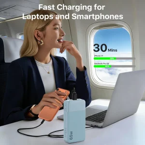 20000mAh Battery Pack Power Bank 65W Portable Charger With Digital Display Fast Charging For Laptop Phone
