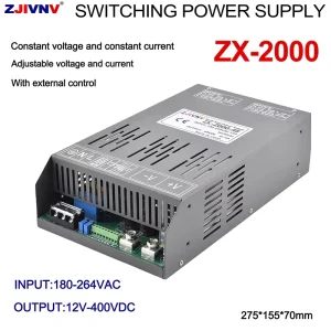 2000W High Power Switching Power Supply CC/CV Full Range Voltage & Current Adjust with External Control AC-DC 12V~400V