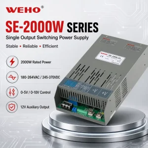 2000W Lithium Iron Phosphate Battery Charger Power Supply SE-2000-48 48V 41.6A Adjustable Voltage 24-48V AC to DC Power Supply