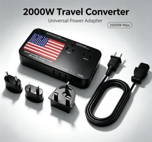 2000W Power Voltage Step Down Voltage Power Converter Universal Travel Plug Travel Adapter Converter
