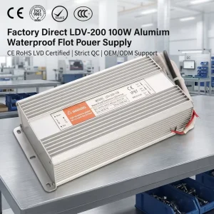 200W 12V 16.7A IP67 Waterproof LED Power Supply Aluminum Alloy Housing Single Constant Voltage LED Strip Outdoor Lighting LEYU