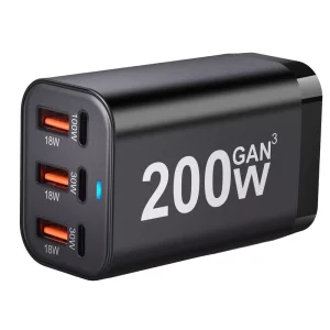 200W 6-Port USB-C Desktop Charging Station with 100W PD and GaN