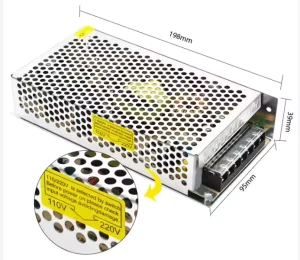 200W DC12V 15A Single DIN Rail LED Switching Power Supply S-180-12 for CCTV Security Monitoring