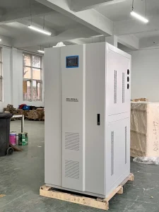 200kVA Three Phase Automatic AC Stabilizer Copper SVC LCD 50/60Hz 220V 380V 415V High Precision Low Loss Industrial Power Supply
