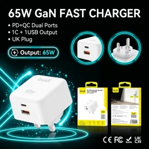 2026 PD QC3.0 2.0 GaN 65W USB-C Wall Charger for 17 and 16 Series