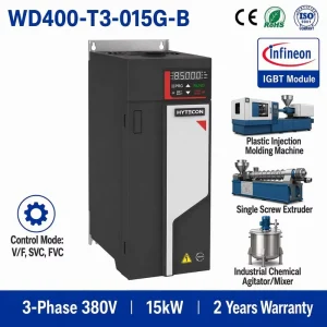 20HP Heavy Duty 15kW AC Drive 3 Phase 380V-480V Industrial Motor Drive VFD for Air Compressor and Crusher