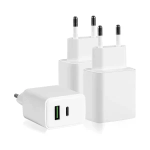20W 2-Port USB-C Desktop Charger with CE FCC Certification