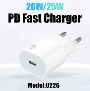 20W/25W PD Type-C Charger Adapter for iPhone 16 15 14 13 12 Pro Max with OTP OVP
