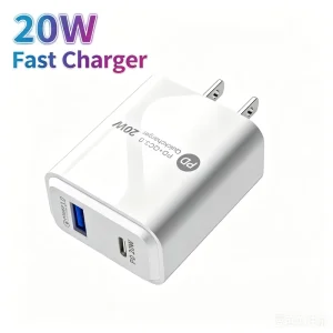20W Dual Port PD QC3.0 Wall Charger US EU Plug USB C Power Adapter for Mobile Phones