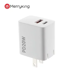 20W Fast Wall Charger PD+QC3.0 Fast Charging Adapter Dual Port A+C US Plug