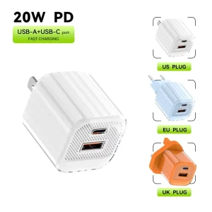 20W PD 3.0 Mini USB-C Charger Adapter for Laptop, Mobile Phone, and Camera