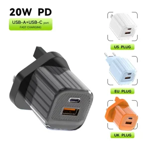 20W PD 3.0 QC3.0 USB-C Laptop & Mobile Phone Fast Charger Adapter