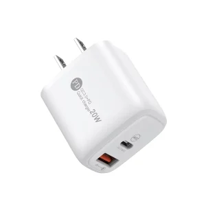 20W PD 5V 3A High Speed QC3.0 Multi Port Type-C Travel Charger for Worldwide Use