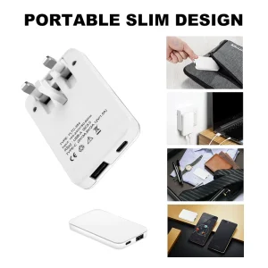 20W PD UK Standard Fast Charger for USB A+C Ports Adapters for Mobile Phones Tablets Smart Watches PC Fireproof