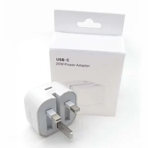 20W UK Port USB-C Fast Charging Wall Adapter Charger for Phone Models X 12 14 15 16 17