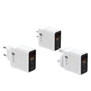 20W USB-C PD QC3.0 2-Port Fast Charging 220V Universal Laptop and Phone Charger Adapter