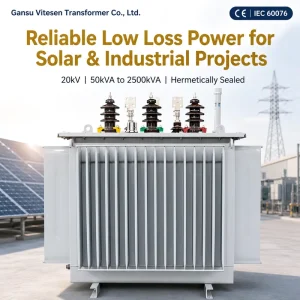 20kV 50kVA to 2500kVA Oil Immersed Distribution Transformer Hermetically Sealed Low Loss Three Phase 11kV 220V for Solar