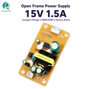 22.5W 15V 1.5A Compact Open Frame Switching Power Supply SMPS AC to DC Bare Board for CNC Industrial OEM Factory