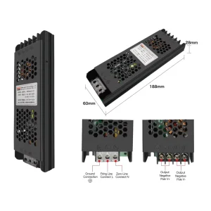 220V 240V AC 12V 24V DC LED Driver Power Supply Transformer for LED Strip Cabinet Neon Light