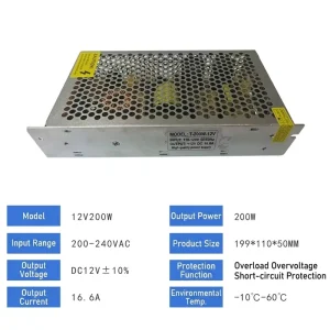 220V to 24V 12V 5V Switching Power Supply DC 2A 3A 5A 10A 20A Transformer for Monitoring Light Strips High Power