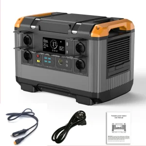 2400W Off-Grid Energy Storage Solar Power Generation Photovoltaic Pure Sine Wave Integrated Machine LiFePO4 Battery Portable