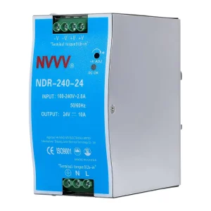 240W 24V NDR-240-24 AC DC Industrial DIN Rail Power Switching Power Supply 10A CE Rohs ISO9001 CCC 6 Years 201-300W