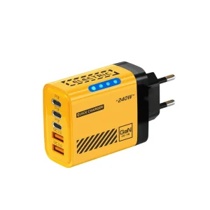 240W 5-Port GaN Type-C USB Fast Charger EU US Plug QC3.0 LED Light Desktop Power Adapter