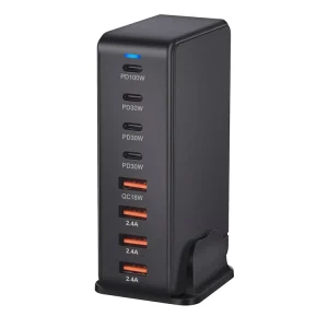 240W GaN 4-Port Type C & 4 USB PD 30W OTP OVLP Multiport Fast Charging Station for Mobile Phones & Laptops