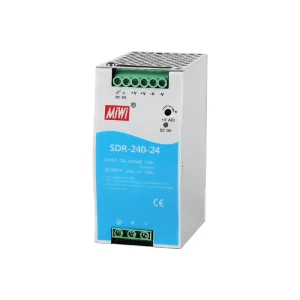 240W Single Output Industrial Switching Power Supply 24V 10A DIN Rail SMPS with PFC Function CE 89% Efficiency