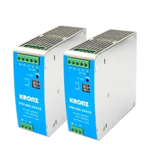 242W DIN Rail Power Supply Metal Housing Adjustable 55V/4.4A PFC Wide Input Industrial Automation