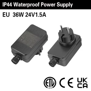 24V 1.5A 36W DC Power Adapter IP44 Waterproof EU US UK AU Plug Switching Power Supply for Outdoor CCTV LED Strip