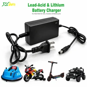 24V 1.5A Kids Ride-on Car Lithium Battery Charger DC 5.5*2.1mm Connector ABS Fireproof 12-Month Warranty Factory