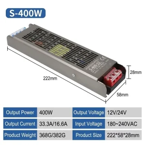 24V 100W Indoor LED Lighting Power Supply Semi-Filling Glue Switching with AC-DC Constant Voltage Driver Transformer