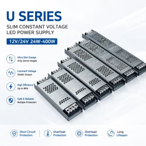 24V 100W LED Driver Constant Voltage Switching Power Supply 100-265V with Multi Protection SMPS for Cabinet Lighting