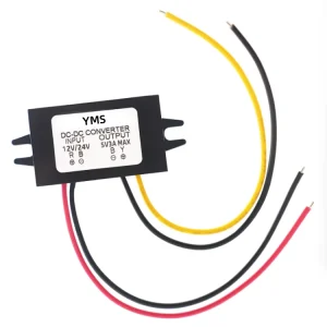 24V 12V to 5V 3A 15W Waterproof DC DC Buck Converter Module Car Truck Power Supply Off-Board Converter