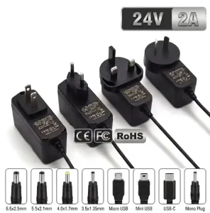 24V 1A Power Adapter AC DC Switching Supply for POE Switch Industrial LED Lighting