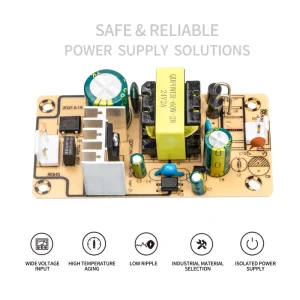 24V 2A 60W SMPS Power Supply Open Frame PCB Board AC to DC Converter for LED Display Air Purifier Security Camera