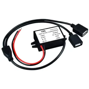 24V 36V 48V to 5V 3A 15W Auto Vehicle Direct Wire Charger DC DC Double USB Converter off Board Buck Module