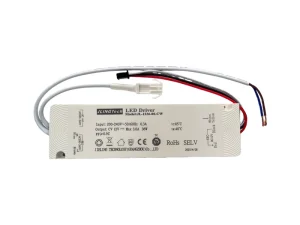 24V 36W Waterproof IP54 LED Driver Power Supply, Wide Voltage, Flicker-Free, for Bathroom Mirror and LED Strip Lighting