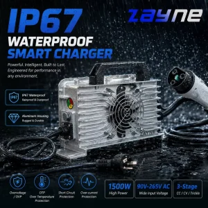 24V 48V Waterproof Charger for Lead Acid and Lithium Battery Electric Golf Cart Floor Scrubber