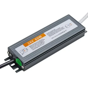 24V 60W Ultra-Thin Waterproof Aluminum Shell LED Power Supply Driver AC-DC 220V Input CE IP67 Industrial Use Silent